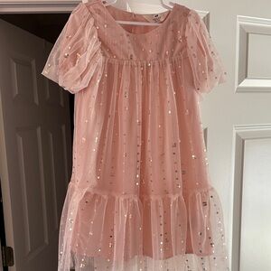 H&M Girls Pink Sequin Tulle Dress